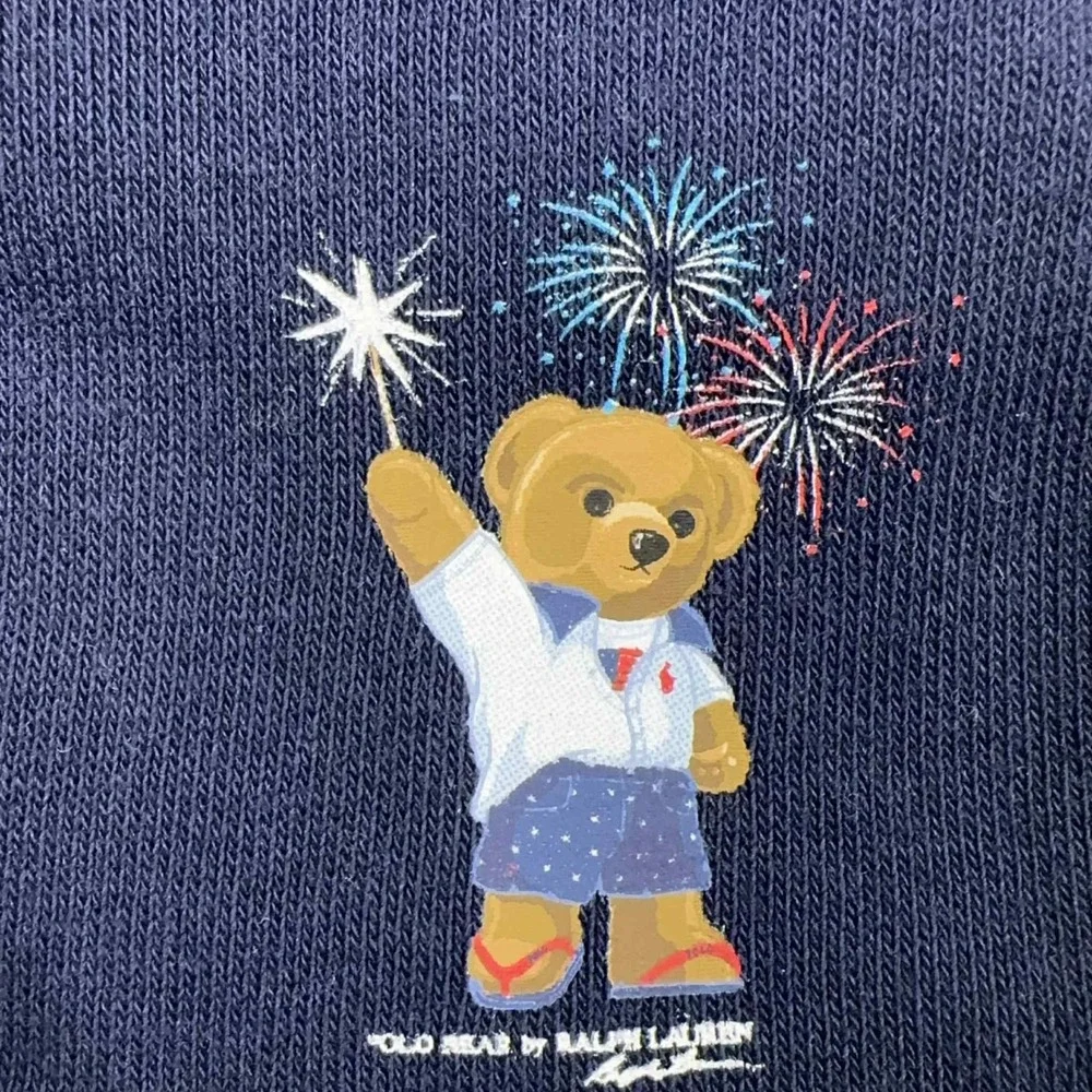 Ralph Lauren‎ Shorts Infant Size 6M Polo Bear Fleece Shorts Fireworks Preppy